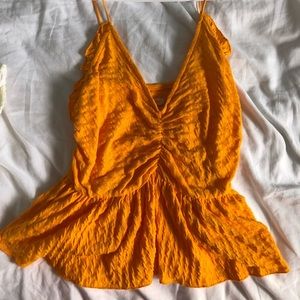 ORANGE URBAN OUTFITTERS BABYDOLL TOP